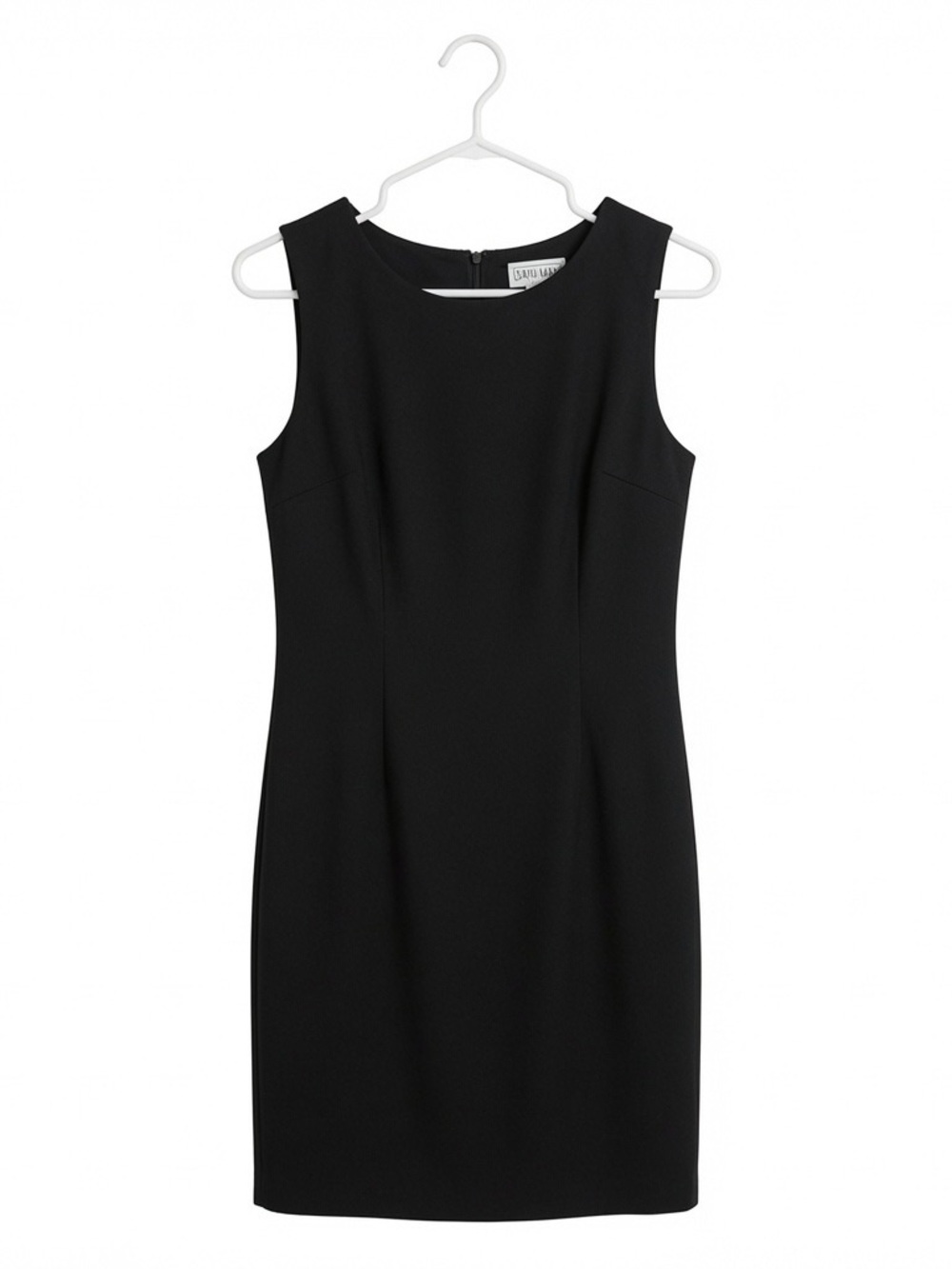 Sleek Black Midi Sheath Dress